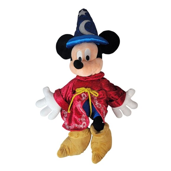 Disney Parks Sorcerer's Apprentice Fantasia Large Plush 23" Doll Mickey Mouse - Picture 3 of 10